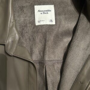 Abercrombie and Fitch pleather oversized button up